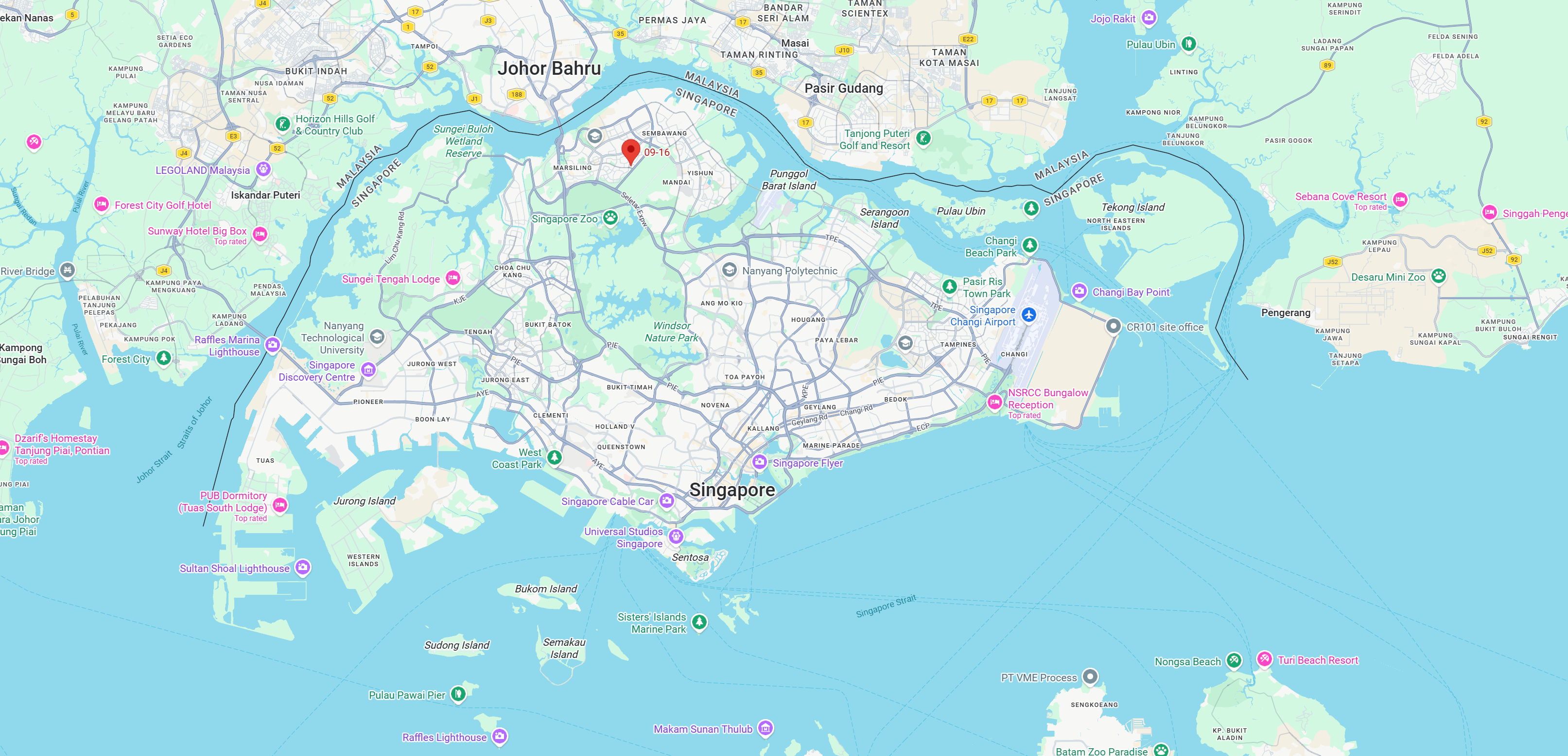 Map showing YIDAO Singapore headquarters